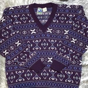 Vintage grandpa purple sweater